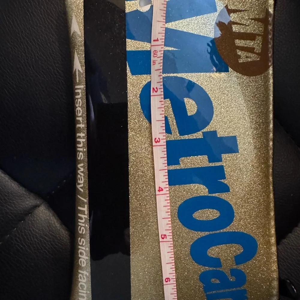 Glitter Gold and Blue MetroCard bag - Picture 4 of 5